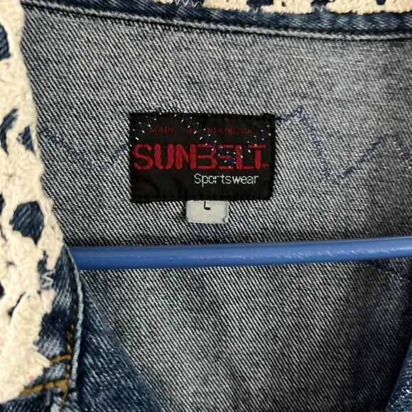 Reworked Upcycled Women's Denim Jacket Boho Bohemian Casual Size XXL Plus Size - Picture 6 of 10